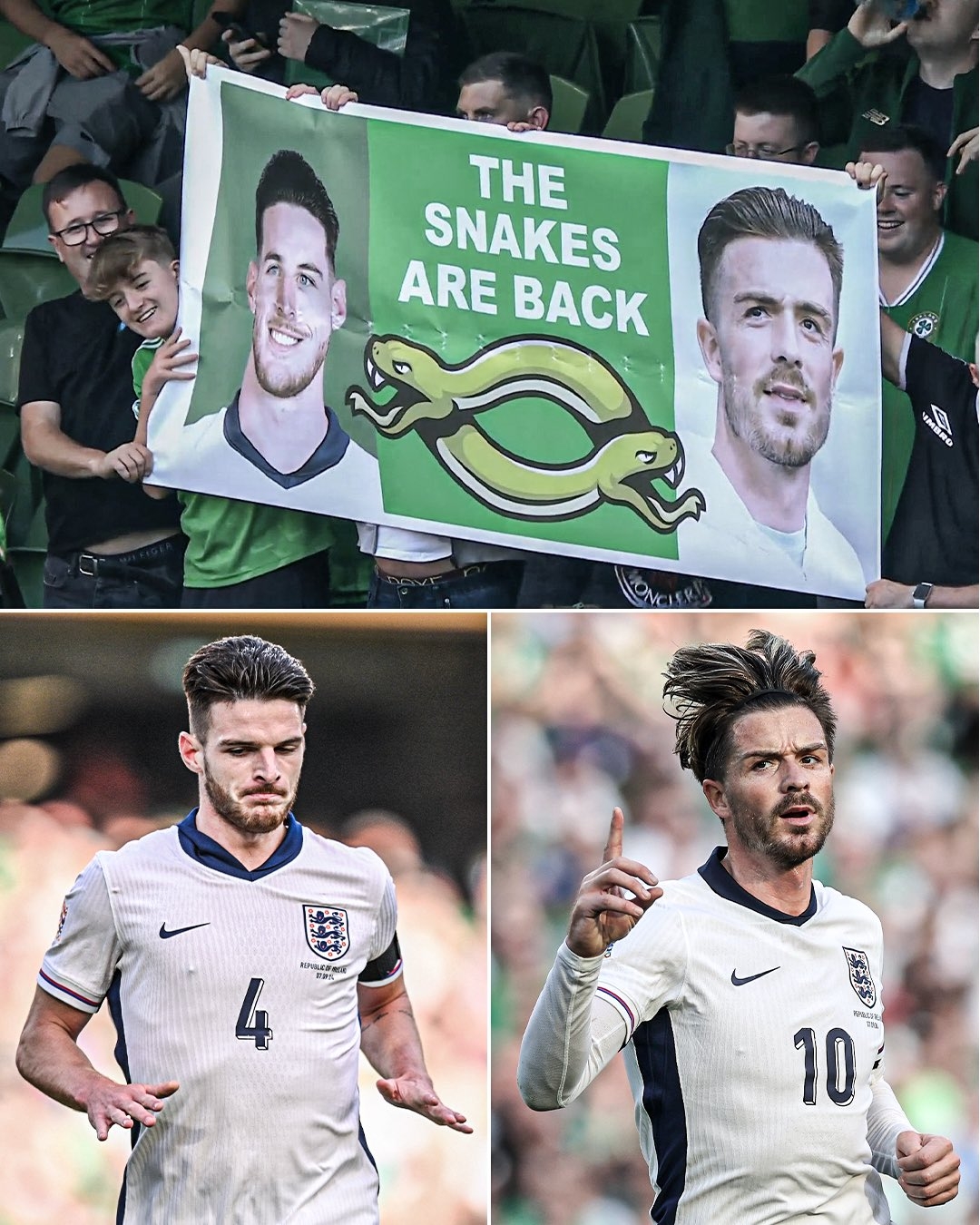 英格兰球迷回击爱尔兰球迷:赖斯离开爱尔兰就因为你们是屎!