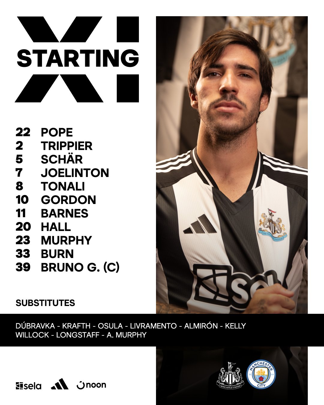 🚀曼城vs纽卡首发:哈兰德、格拉利什先发 福登替补丁丁缺席