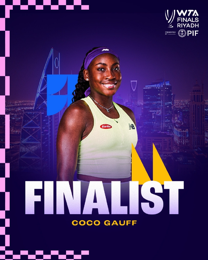 强劲对手!高芙总决赛先后2-0战胜世界前二,今年5月曾2-0郑钦文